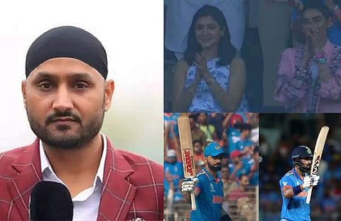 ഹര്ഭജന് സിങ്/ എക്സ്, അനുഷ്ക ശര്മയും അതിയ ഷെട്ടിയും/ വിഡിയോ സ്ക്രീന്ഷോട്ട്