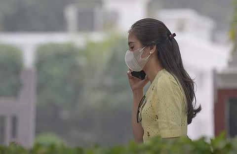 വായു മലിനീകരണം രൂക്ഷമായ തലസ്ഥാനത്തെ കാഴ്ച/ പിടിഐ