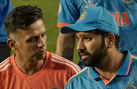 രാഹുൽ ദ്രാവിഡ്, രോഹിത് ശർമ/ പിടിഐ