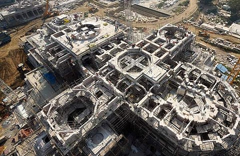 നിര്മാണത്തിലിരിക്കുന്ന അയോധ്യ ക്ഷേത്രം/ പിടിഐ