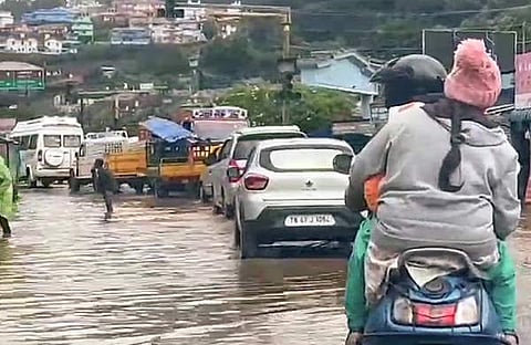 ഊട്ടിയിലുണ്ടായ വെള്ളക്കെട്ട്/ എഎൻഐ