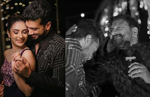 കാളിദാസും തരിണിയും/ ഇൻസ്റ്റഗ്രാം, കാളിദാസിനെ ജയറാം ആശ്വസിപ്പിക്കുന്നു/ വിഡിയോ സ്ക്രീൻഷോട്ട്