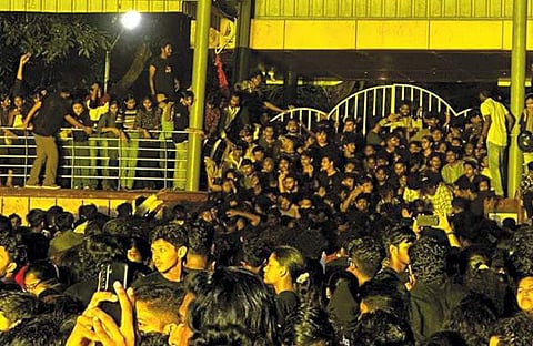 അപകടത്തിന് മുന്പ് ഓഡിറ്റോറിയത്തിലെ തിരക്ക്, പിടിഐ