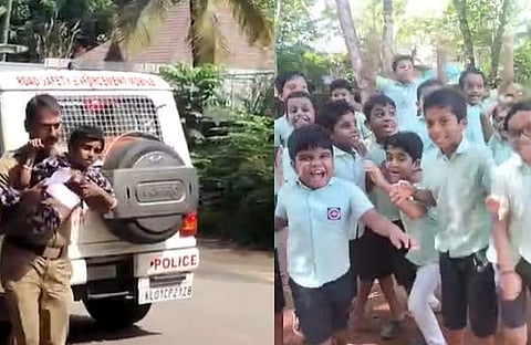 അബിഗേലിനെ പൊലീസ് എആര് ക്യാമ്പിലേക്ക് കൊണ്ടുപോകുന്നു, നെട്ടൂര് എല്പി സ്കൂളിലെ കുട്ടികള് സന്തോഷം പങ്കുവെക്കുന്നു/ വീഡിയോ സ്ക്രീന് ഷോട്ട്