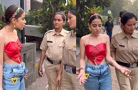 ഉർഫിയെ അറസ്റ്റ് ചെയ്യുന്ന പൊലീസ്/ വിഡിയോ സ്ക്രീൻഷോട്ട്