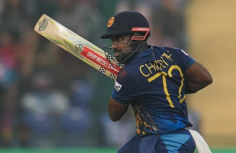 അസലങ്കയുടെ ബാറ്റിങ്/ പിടിഐ