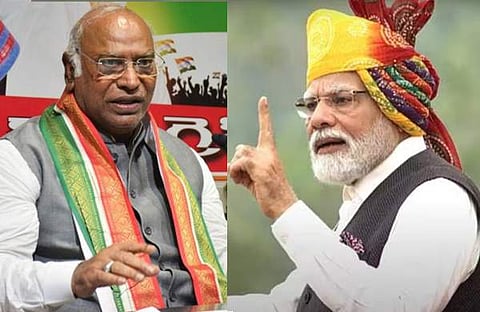 മല്ലികാര്ജുന് ഖാര്ഗെ, നരേന്ദ്ര മോദി/ ഫോട്ടോ: പിടിഐ