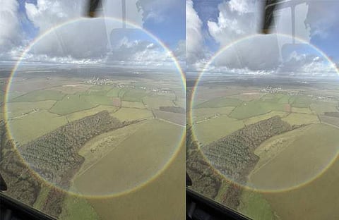 പൂർണവൃത്താകൃതിയിൽ  മഴവില്ല്/ എക്സ്