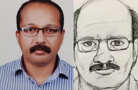 പിടിയിലായ പത്മകുമാർ, പൊലീസ് പുറത്തുവിട്ട രേഖാ ചിത്രം