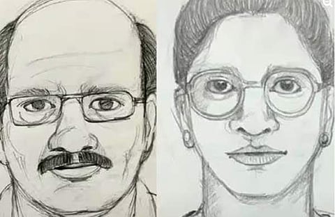 പ്രതികളെന്ന് സംശയിക്കുന്നവരില് പൊലീസ് പുറത്ത് വിട്ട രണ്ട് പേരുടെ രേഖാചിത്രം