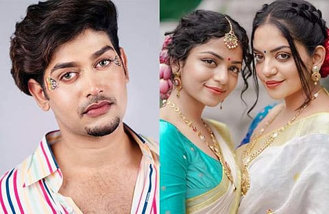 റിയാസ് സലിം, ഹൻസികയും അഹാനയും/ ഇൻസ്റ്റഗ്രാം