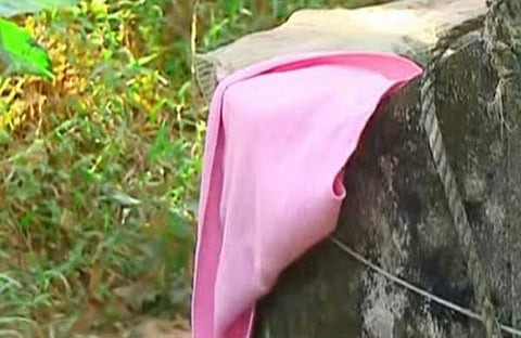 കിണറ്റിൻകരയിൽ നിന്ന് കണ്ടെത്തിയ കുഞ്ഞിന്റെ ടവലിന്റെ ദൃശ്യം, സ്ക്രീൻഷോട്ട്