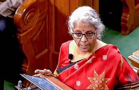 ധനമന്ത്രി നിര്മല സീതാരാമന് ബജറ്റ് അവതരിപ്പിക്കുന്നു/ടിവി ദൃശ്യം