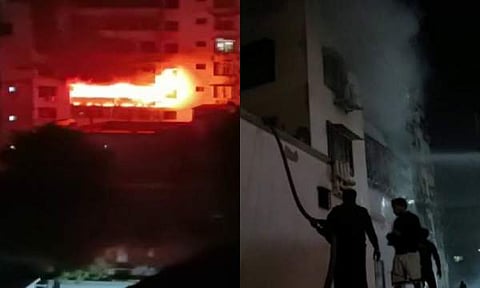 ജാർഖണ്ഡിലെ ബഹുനില കെട്ടിടത്തിൽ വൻ തീപിടിത്തം/ ചിത്രം എഎൻഐ