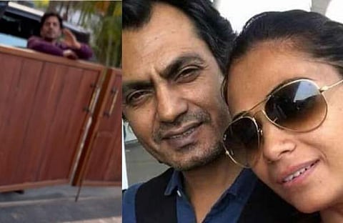 ആലിയയുടെ വീടിന്റെ ഗെയ്റ്റിനു മുന്നിൽ നവാസുദ്ദീൻ/ വിഡിയോ സ്ക്രീൻഷോട്ട്, നവാസുദ്ദീനും ആലിയയും/ ഫയൽ ചിത്രം