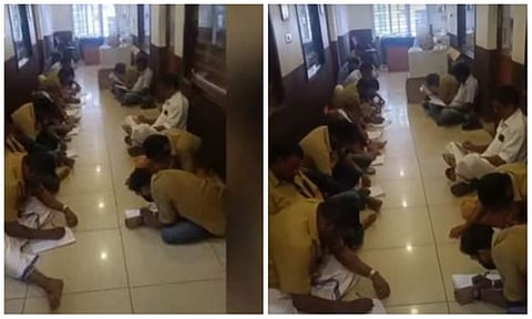 മദ്യപിച്ച് വാഹനം ഓടിച്ചവരെ കൊണ്ട് പൊലീസ് ഇമ്പോസിഷന് എഴുതിക്കുന്നു