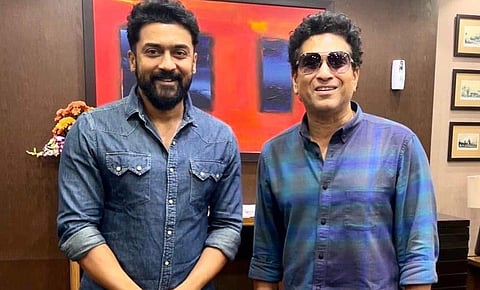 സച്ചിനും സൂര്യയും/ ചിത്രം; ഫെയ്സ്ബുക്ക്