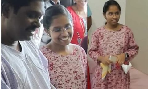 ദേവനന്ദ പിതാവ് പ്രതീഷിനൊപ്പം/ ചിത്രം സ്ക്രീൻഷോട്ട്