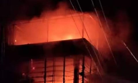 വടക്കാഞ്ചേരിയിലെ വ്യാപാര സ്ഥാപനത്തിൽ ഉണ്ടായ തീപിടിത്തം, സ്ക്രീൻഷോട്ട്