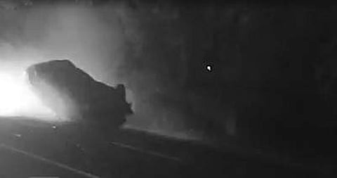 നിയന്ത്രണം വിട്ട് കാര് തലകീഴായി മറിഞ്ഞതിന്റെ ദൃശ്യം, സ്ക്രീന്ഷോട്ട്