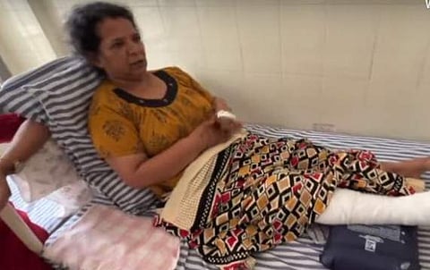 കാലുമാറി ശസ്ത്രക്രിയ ചെയ്ത കക്കോടി സ്വദേശിനി സജ്ന/ ടെലിവിഷന് ചിത്രം