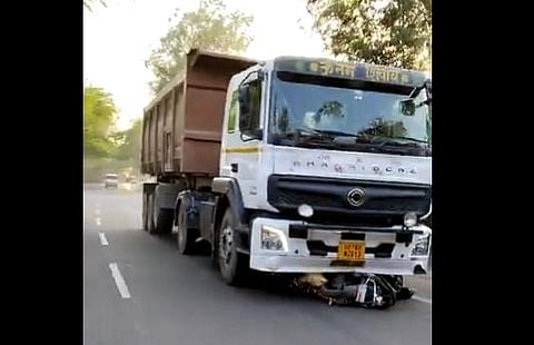 അപകടത്തിന്റെ വീഡിയോ ദൃശ്യം