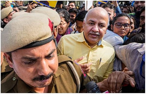 മനീഷ് സിസോദിയ ചോദ്യം ചെയ്യലിന് ഹാജരാകുന്നു/പിടിഐ