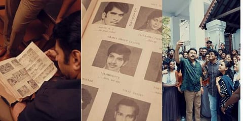 മമ്മൂട്ടി മഹാരാജാസിൽ/ ചിത്രം ഇൻസ്റ്റാഗ്രാം