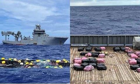 ന്യൂസിലാൻഡിലെ കടലിൽ നിന്നും മയക്കുമരുന്ന് ശേഖരം പിടിച്ചെടുത്തു/ ചിത്രം ട്വിറ്റർ