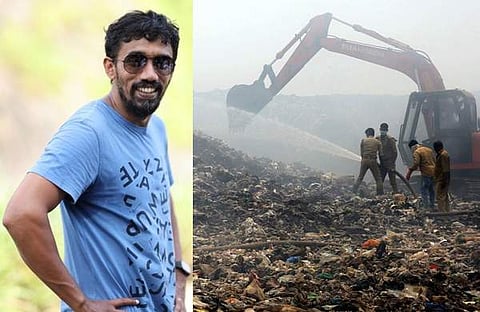 മിഥുൻ മാനുവൽ തോമസ്, ബ്രഹ്മപുരം തീപിടുത്തം/ എക്സ്പ്രസ് ചിത്രം