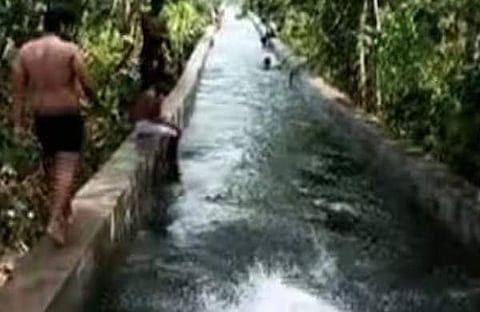 കൊല്ലത്തെ കനാലില് നിന്നുള്ള ദൃശ്യം