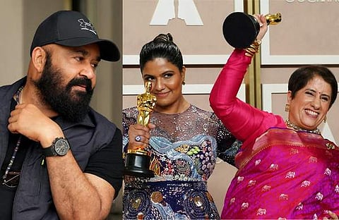 മോഹൻലാൽ/ ചിത്രം; ഫെയ്സ്ബുക്ക്, ഓസ്കാർ പുരസ്കാരവുമായി കാര്ത്തികി ഗോള്സാല്വസും ഗുനീത് മോംഗയും/ ചിത്രം; പിടിഐ