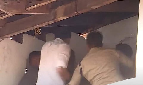 കാപ്പ കേസ് പ്രതിയെ ബലപ്രയോഗത്തിലൂടെ പൊലീസ് പിടികൂടുന്ന ദൃശ്യം, സ്ക്രീന്ഷോട്ട്