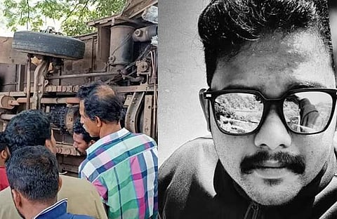 അപകടത്തിൽപ്പെട്ട ബസ്, അർജുൻ സുധീർ