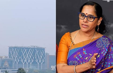 സജിത മഠത്തിൽ, ഫ്ലാറ്റിന് പുറത്തുള്ള പുക/ ചിത്രം ഫെയ്സ്ബുക്ക്