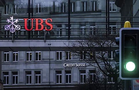ക്രെഡിറ്റ് സ്വിസ്, യുബിഎസ് ലോഗോ, ഫോട്ടോ/ എപി