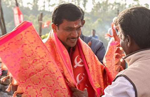 എ രാജ തെരഞ്ഞെടുപ്പ് പ്രചാരണത്തിനിടെ/ ഫയല്