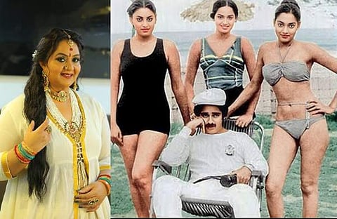 രാധ, രാധയും മാധവിയും സ്വപ്നയും കമൽഹാസനൊപ്പം/ ചിത്രം; ട്വിറ്റർ