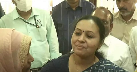 ഹർഷിനയ്ക്കൊപ്പം ആരോഗ്യമന്ത്രി മാധ്യമങ്ങളെ കാണുന്നു, സ്ക്രീൻഷോട്ട്