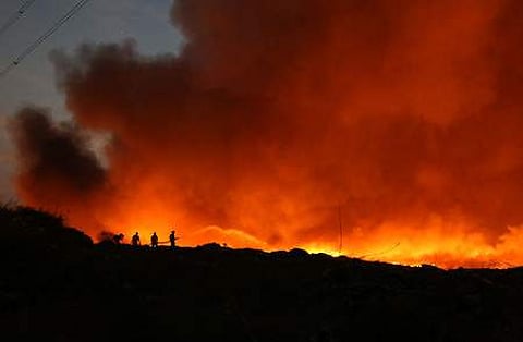 ബ്രഹ്മപുരം മാലിന്യ പ്ലാന്റ്/ എക്സ്പ്രസ് ചിത്രം