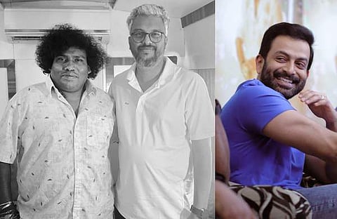 യോഗി ബാബുവും വിപിൻ ദാസും, പൃഥ്വിരാജ്/ ചിത്രം; ഫെയ്സ്ബുക്ക്