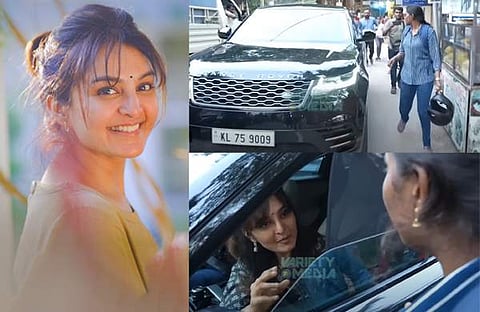 മഞ്ജു വാര്യർ/ ഫെയ്സ്ബുക്ക്, മഞ്ജുവിന്റെ വാഹനത്തിന് പിന്നാലെ പോകുന്ന പെൺകുട്ടി/ വിഡിയോ സ്ക്രീൻഷോട്ട്