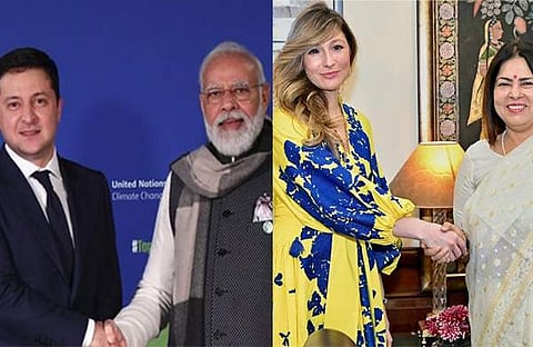 സെലന്സ്കിയും മോദിയും, എമൈന് ജപറോവയും മീനാക്ഷി ലേഖിയും