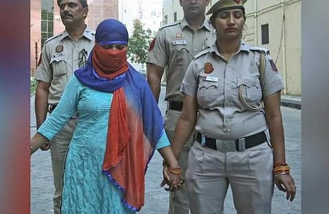 മോണിക്കയെ ഡല്ഹി പൊലീസ് അറസ്റ്റ് ചെയ്തപ്പോള്, എഎന്ഐ