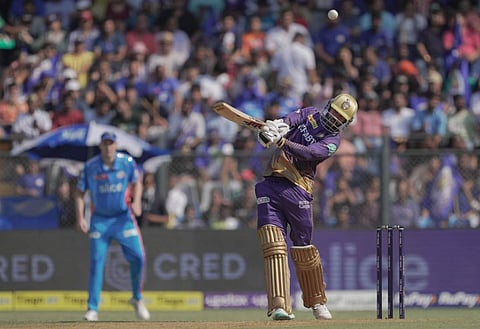 വെങ്കടേഷ് അയ്യരുടെ ബാറ്റിങ്/ പിടിഐ