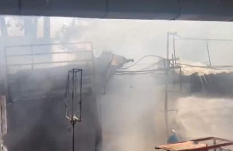 തിരുവനന്തപുരത്ത് കടയ്ക്ക് തീപിടിച്ചപ്പോള്/ വിഡിയോ ദൃശ്യം