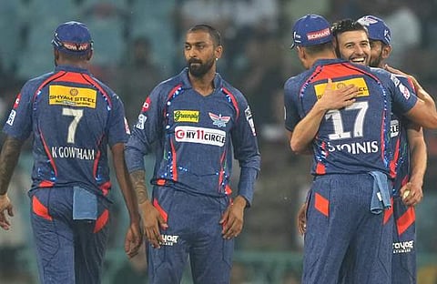 ലഖ്നൗ ടീമിന്റെ ആഹ്ലാദം/ പിടിഐ