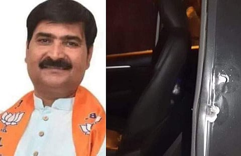 രാജു ഝാ, വെടിയുണ്ട തറച്ച കാര്/ എഎന്ഐ