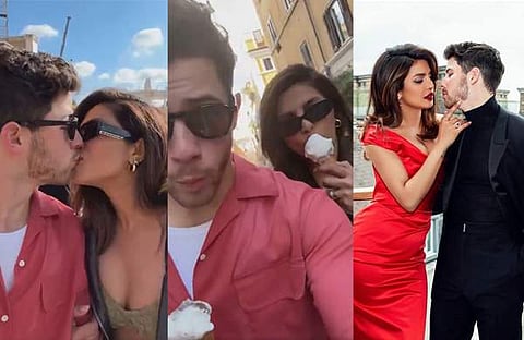 നിക്കും പ്രിയങ്കയും റോമിൽ/ വിഡിയോ സ്ക്രീൻഷോട്ട്, നിക്കും പ്രിയങ്കയും/ ഫെയ്സ്ബുക്ക്