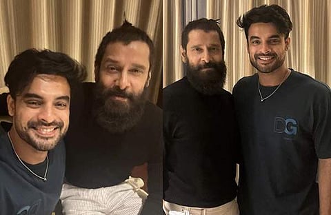 ടൊവിനോ തോമസും വിക്രവും/ ചിത്രം; ഫെയ്സ്ബുക്ക്